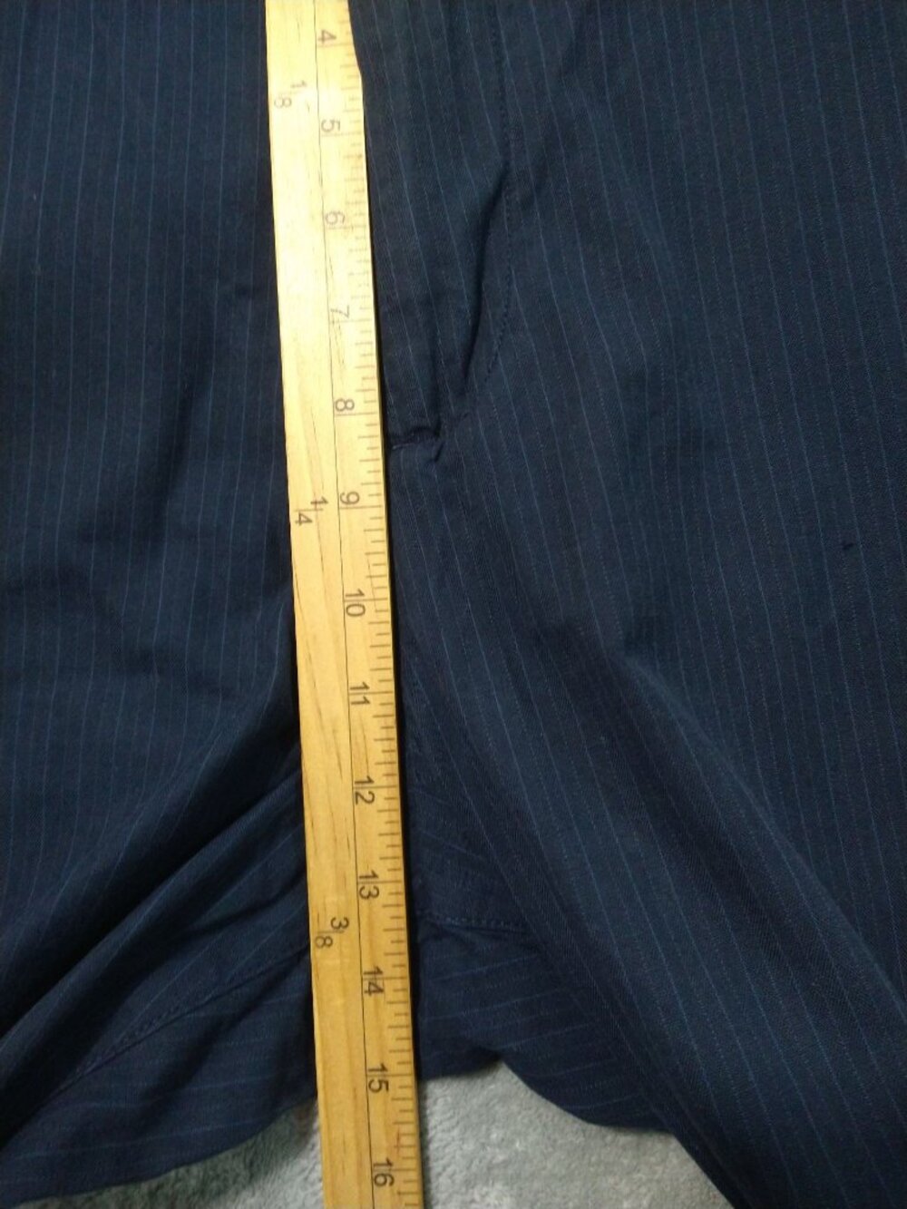 Banana Republic Pants Mens 38x32 Blue Striped Chino Kentfield Flat Front Cotton - Picture 4 of 10